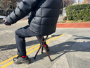 HOEA德国老人拐杖凳拐杖座椅神器老年人拐棍折叠带凳子可坐带椅子 暖咖色人体工学手把（内置灯、带脚垫、座套）-04 实拍图