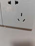 罗格朗（LEGRAND）开关插座面板 简悦系列陶瓷白色 86型墙壁插座 10A五孔带单控开关 实拍图
