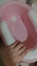 世纪宝贝（babyhood）婴儿洗屁屁神器 宝宝坐浴盆洗屁股盆 儿童洗PP盆加厚PVC垫 130粉 实拍图