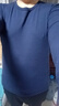海澜之家保暖内衣男士秋衣秋裤男100%纯棉抗菌防螨秋冬季内衣圆领保暖套装 100%纯棉抗菌防螨-藏青色 2XL /180(体重150-170斤) 实拍图