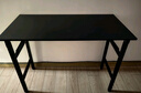 可折叠电脑桌学生书桌家用卧室简易台式小型出租屋学习写字办公桌 黑胡桃色黑架80*40*75单层加杠 实拍图