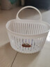 可爱壁挂式收纳篮多功能厨房浴室小挂篮免打孔挂墙首饰盒小号 白色大嘴挂壁收纳盒 实拍图