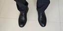 卡帝乐鳄鱼（CARTELO）软牛皮男士皮鞋商务正装鞋男内增高男鞋加绒皮鞋男9585 黑色 44 实拍图