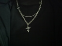 戚小米小众十字架项链男潮嘻哈双层叠戴男生吊坠痞帅美式锁骨链毛衣链子 项链 实拍图