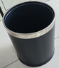 本迪不锈钢压圈垃圾桶10L大号黑色酒店带内桶双层烤漆阻燃金属垃圾桶 实拍图