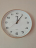 康巴丝（Compas）挂钟客厅静音石英钟表挂墙时钟挂表新款简约时钟 金色 26cm 实拍图
