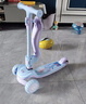 迪士尼（Disney）儿童滑板车1-3-12岁骑滑二合一滑步车闪轮滑滑车男女童玩具车艾莎 实拍图