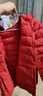 鸭鸭（YAYA）儿童轻薄羽绒服短款小童中大童连帽男女童2023秋冬洋气童装外套 中国红 140 实拍图