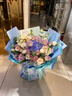 艾斯维娜鲜花速递向日葵混搭花束生日礼物全国同城配送 蓝绣球玫瑰欧式经典花束 实拍图