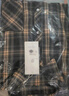 三彩2025秋季新款格纹衬衫宽松中长款衬衣开衫翻领休闲复古M 藏青色格纹 M 160/84A 实拍图