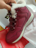 足力健老人鞋雪地靴加厚棉鞋羊毛鞋2296303D 女/雅致红 38 实拍图