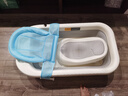 十月结晶婴儿洗澡盆新生儿大号可折叠宝宝无线数显浴盆+浴架月魄灰 实拍图