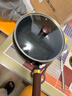 正宗章丘铁锅无涂层大肚锅手工锅家用加深不粘小火锅电磁炉通用 手工锻打玻璃盖（赠铁铲） 24cm 实拍图
