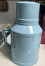 新款马卡龙热水瓶车载暖壶小型保温瓶客厅家用宿舍带盖暖水瓶茶瓶 蓝色 1L 实拍图
