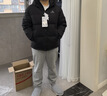 波司登（BOSIDENG）【新年联名】25新款羽绒服商场男女同款运动短款学生面包服外套 黑色8056 【无袖标】 XL 175/96A 体重约130-140斤 实拍图