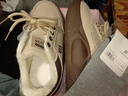 鸿星品断码女鞋踩屎感真皮运动鞋女2025年新款秋季外穿宽胖脚软底防滑鞋 卡其冬季低帮加绒 37 实拍图