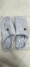小熊兔子卡通棉拖鞋家用室内厚底保暖防滑毛毛拖鞋踩屎感棉拖鞋女 灰色随机英文刺绣 44-45 【适合43-44】 实拍图