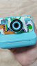 活石拍立得儿童照相机7-14岁女孩生日礼物可拍照直接出打印照片彩色10 升级补光-蓝【彩色打印+5卷+128G+背带+精美礼盒】 彩笔+5色打印500张儿童新年礼物给女生 实拍图