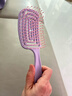 蓬松高颅顶梳子头发神器女士专用长发造型按摩经络家用镂空排骨梳 （新客专享）蓬松气垫梳紫色 1个装 实拍图