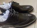 沙驰男鞋 透气商务正装鞋系带休闲皮鞋舒适复古拼接雕花布洛克皮鞋 黑色（752082042Z） 40 欧码（国码41） 实拍图