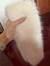 狐狸毛款围巾女冬季加厚保暖双面毛绒围脖仿皮草毛领护颈脖套披肩 米白 实拍图