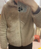 优衣库女装男装长绒摇粒绒拉链茄克/长袖外套夹克冬新款479611 30 浅米色 M 实拍图