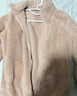 优衣库女装男装长绒摇粒绒拉链茄克/长袖外套夹克冬新款479611 30 浅米色 M 实拍图