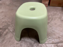 宝宝小凳子家用塑料板凳椅子儿童卫生间洗澡浴室换鞋矮凳 奶油凳牛油果绿小号1个装 - 实拍图