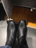 达芙妮官方真皮马丁靴女加绒2025秋冬新款法式粗跟短靴女气质瘦瘦靴子女 黑色【真皮系列加绒款】 36 实拍图
