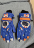 牧萌儿童手套滑雪手套男童骑行防水小孩玩雪卡通保暖手套 宝蓝色 M 实拍图