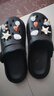 名创优品（MINISO）洞洞鞋男女夏季外穿凉鞋防滑厚底踩屎感包头凉拖鞋 黑色+海洋星星 实拍图
