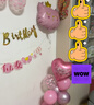 多美忆生日场景布置女孩儿童生日派对装饰公主快乐粉色大挂布90*150 实拍图