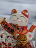 智汇招财猫开业大摆件自动招手电动摇手大号陶瓷新店开业大吉乔迁礼物 【八方来财】31*28*34 【礼盒+坐垫+围脖】电池插电两用 实拍图