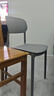 靠背椅子餐椅家用现代简约加厚久坐舒服塑料凳子北欧网红商用餐桌 灰色单四把装【加固出口品质】 实拍图