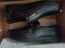 蜻蜓牌【100%全牛皮】男士皮鞋商务休闲真皮防滑软底软面中老年爸爸鞋真皮透气套脚舒适耐磨真皮百搭鞋子 黑色 40 实拍图