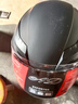 AD新国标电动车头盔男女士四季通用电瓶车安全帽男款冬季保暖围巾全盔女款防雾轻便3C认证摩托车头盔 新国标B【哑黑】透明 实拍图