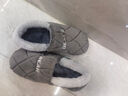 洁丽雅男士包跟棉拖鞋男秋冬季室内居家保暖家居加厚全包毛毛棉鞋女冬天 灰色【收藏加购优先发货】 42-43 (适合41-42码) 实拍图