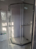 九牧（JOMOO）【定制】极窄小户型钻石移门整体淋浴房一体式淋浴隔断玻璃门E13 雅黑光玻900*1000*1900 实拍图