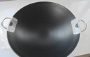 美菱（MeiLing）双耳铁锅大炒菜锅圆底无涂层不粘家商两用明火凹面电磁炉专用50 实拍图