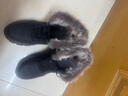 全洲狼 雪地靴男冬季新款东北棉鞋男大码抗寒防水加绒保暖轻便防滑靴子 黑色棉鞋-升级版 加绒 42 (260mm) 实拍图