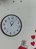 康巴丝（Compas）挂钟客厅钟表 简约钟表客厅石英钟表挂墙时钟 c2877咖木色 33.5cm 实拍图