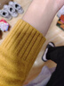 优衣库男装女装柔软绵羊毛圆领针织衫/长袖毛衣毛衫478541 44 亮黄色 L /175/100A 实拍图