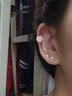 QMXD纯999足银耳钉女2025年新款养耳洞耳环睡觉免摘耳骨钉耳棒防堵针 s999足银耳钉 一对 实拍图