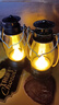 【露营灯】创意复古手提小夜灯网红迷你氛围小马灯桌面摆拍油灯 【黑色+金色】2个装 实拍图