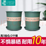 墨斗鱼花盆加仑盆加厚高款3加仑*2多肉绿萝月季盆栽树脂塑料简约带托盘 实拍图