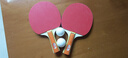 双鱼乒乓球拍横拍双拍套装 娱乐型兵乓球拍2只装附3球 036A 实拍图