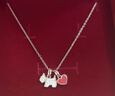 AGATHA/瑷嘉莎 爱心小狗银项链女士款 新年生日礼物送女友老婆高级感 玛瑙红+银色 实拍图