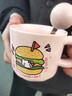 可爱fufu生日蛋糕马克杯带盖勺陶瓷杯送女生高颜值有意义生日礼物 汉堡生日蛋糕杯+勺1个350ml 实拍图