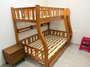 临稚胡桃木 儿童上下床实木高低床双层床上下铺床两层木床子母床 爬梯款 上铺宽1.0米下铺宽1.2米 实拍图