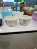 釉下彩可爱卡通碗碟套装家用高颜值陶瓷碗筷盘餐具 2碗2勺 4件套 实拍图
